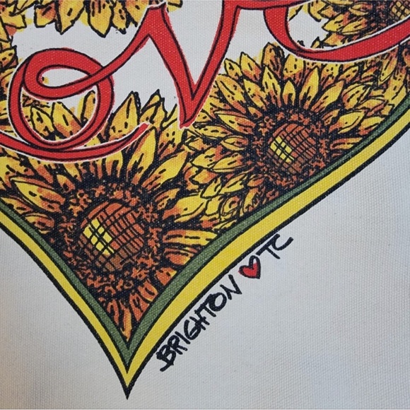 Sunflower Heart Love Tote Bag - Picture 6 of 12